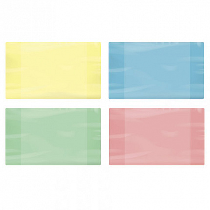 Обложки ПВХ для тетради и дневника ПИФАГОР, комплект 10 шт., цветные, плотные, 100 мкм, 210х350 мм, 227477