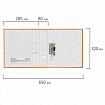 Папка-регистратор BRAUBERG с покрытием из ПВХ, 80 мм, с уголком, оранжевая (удвоенный срок службы), 227199