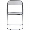 Стул складной прозрачный BRABIX "Style CF-015", хромированный каркас, пластик, 533250