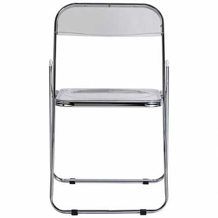 Стул складной прозрачный BRABIX "Style CF-015", хромированный каркас, пластик, 533250