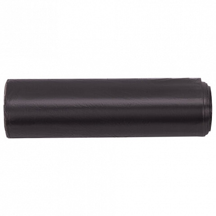 Мешки для мусора 30 л, черные, в рулоне 20 шт., ПНД, 7,3 мкм, 50х60 см, PACLAN "Standart"