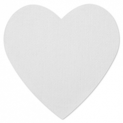 Холсты на магните в форме сердца НАБОР 4 шт., 7.5 см, 280 г/м2, 100% хлопок, BRAUBERG ART CLASSIC, 192334