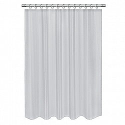 Шторка для ванной ПОЛИЭСТЕР, 180х180 см, кольца в комплекте, СЕРЫЙ БРИЛЛИАНТ, PRIMILA (ПРИМИЛА), 700088