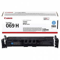 Картридж лазерный CANON (069HC) i-SENSYS LBP673Cdw/MF752Cdw/MF754Cdw, голубой, ресурс 5500 стр., ОРИГИНАЛЬНЫЙ, 5097C002