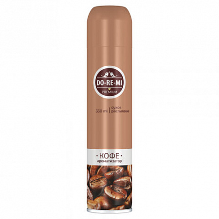 Освежитель воздуха аэрозольный с сухим распылением 330 мл, DO-RE-MI "Кофе", СИБИАР, 5-02.03.106.16