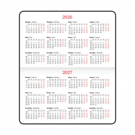 Еженедельник датированный 2026 МАЛЫЙ ФОРМАТ 95х155 мм, А6, BRAUBERG "Vista", под кожу, "Мрамор", 117202