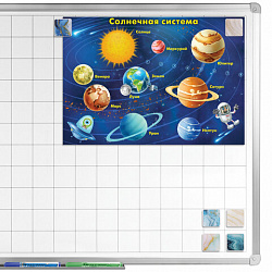 Магниты квадратные стеклянные 35 мм для досок магнитно-маркерных, НАБОР 6 шт., "Мрамор", BRAUBERG Glass, блистер, 272512