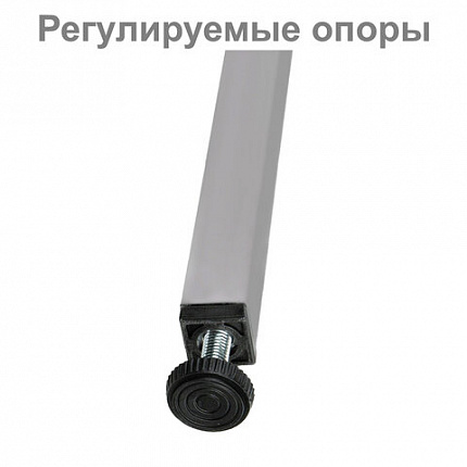 Скамья пластиковая влагостойкая на металлокаркасе "СТ 4П", 2000х350х460 мм, регулируемые опоры, каркас металлический серый, сиденье пластик