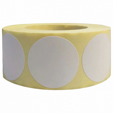 Этикетки для Честного Знака термотрансферные ПОЛУГЛЯНЕЦ, круглые, 20 мм, КОМПЛЕКТ 5 рулонов по 2000 этикеток, 117623