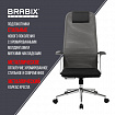 Кресло офисное BRABIX PREMIUM "Ultimate EX-801" хром, плотная двойная сетка Х2, черное/серое, 532918