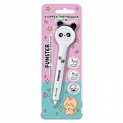 Корректирующая лента FUNSTER (ФАНСТЕР) "Милые зверята", 5 мм x 6 м, ассорти, в блистере, 273982