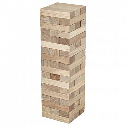 Игра настольная "БАШНЯ", 54 деревянных блока, BRAUBERG HOBBY, 665492