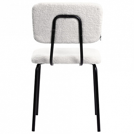 Стулья BRABIX "Ideal CF-080", КОМПЛЕКТ 4 шт., черный каркас, букле белый, 533254