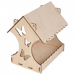 Конструктор-кормушка для птиц "Бабочки", сборная модель 24х21х18 см, фанера, BAMBOX (БАМБОКС), 666179