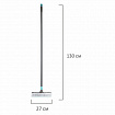 Швабра со щеткой-шробер + водосгон, универсальная для сухой и влажной уборки, черенок 130см, ширина 27см, щетина 3,5см, LAIMA HOME, 606806