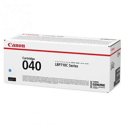 Картридж лазерный CANON (040С) i-SENSYS LBP710Cx/LBP712Cx, оригинальный, голубой, ресурс 5400 страниц, 0458C001