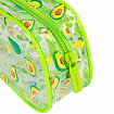 Пенал-косметичка BRAUBERG LUCENT на молнии, прозрачный, "Avocado", 21х5х9 см, 270054