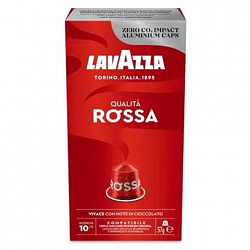 Кофе в капсулах LAVAZZA "Qualita Rossa" для кофемашин Nespresso, 10 порций