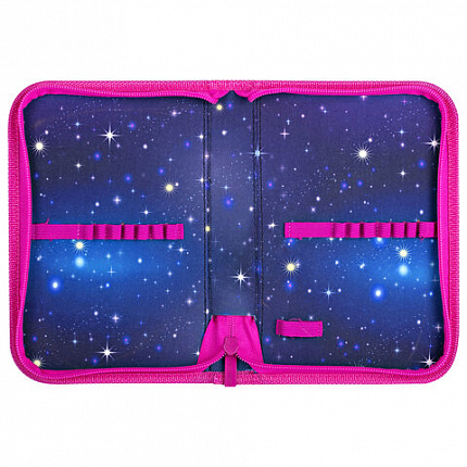 Пенал BRAUBERG, 1 отделение, полиэстер, 21х14 см, "Space cat", 273518