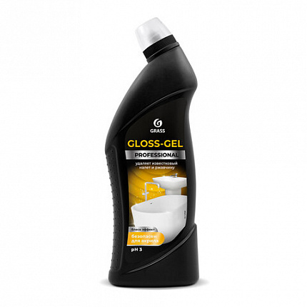 Средство для удаления ржавчины, известкового налета, кислотное, 750 мл, GRASS GLOSS-GEL PROFESSIONAL, 125568