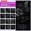 Календарь настенный перекидной 2026 г., BRAUBERG, 12 листов, 28,5х28,5 см, "Black esthetic", 116927