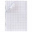 Тетрадь А4, 96 л., HATBER, гребень, клетка, Soft-touch ламинация, СОЛО "Сапфир", 092883, 96Т4лВ1гр
