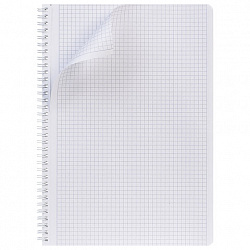 Тетрадь А4, 96 л., HATBER, гребень, клетка, Soft-touch ламинация, СОЛО "Черный бархат", 092879, 96Т4лВ1гр