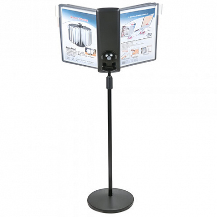 Демосистема напольная на 10 панелей, с 10 серыми панелями А4, BRAUBERG, 235339