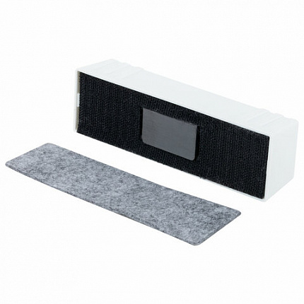 Стиратель магнитный для доски (45х145 мм) + 5 сменных салфеток, BRAUBERG "Standard", цвет белый, 238792