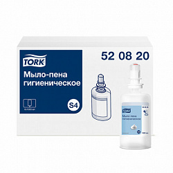 Картридж с жидким мылом-пеной одноразовый Tellus/TORK (Система S4) Advanced, гигиенический эффект, 1 л, 520821