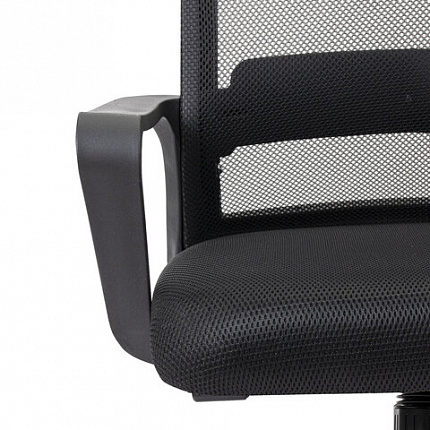 Кресло CROMEX (КРОМЕКС) "Basic CH-698", с подлокотниками, механизм качания, сетка/ткань TW, черное, 533069