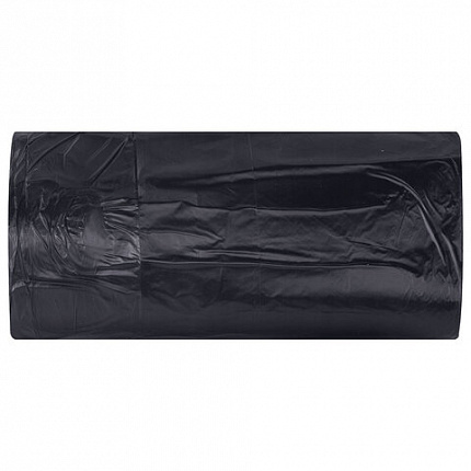 Мешки для мусора 60л черные в рулоне 50 штук особо прочные, ПВД 30 мкм, 60x90см, LAIMA, 702656