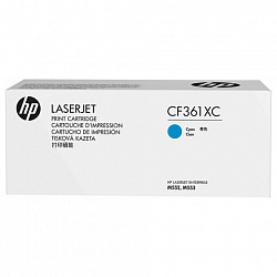 Картридж лазерный HP (CF361X) LaserJet Pro M552/M553, №508X, голубой, оригинальный, ресурс 9500 страниц