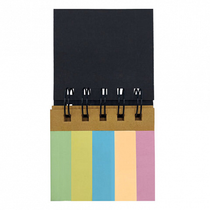 Закладки клейкие в книжке BRAUBERG PASTEL 200 штук: 50х15 мм 5 цветов х 25листов, 50х75 мм 3 цвета х 25 листов, 115582