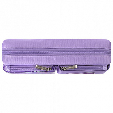 Пенал-косметичка ЮНЛАНДИЯ, 1 отделение, 2 кармана, полиэстер, "Flamingo", фиолетовый, 20х6х8 см, 270260