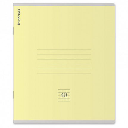 Тетрадь А5, 48 л., скоба, клетка, обложка картон, ERICH KRAUSE "КЛАССИКА", микс в спайке, 56099