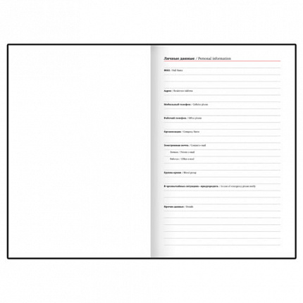 Ежедневник недатированный А5 138х213 мм, BRAUBERG "Slot", под кожу, держатель для ручки, 160 листов, красный, 116606