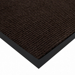 Коврик придверный 80х120 см, КОРИЧНЕВЫЙ, влаго-грязезащитный, 300 г/м2, рубчик, PRIMILA (ПРИМИЛА) STANDARD, 701016