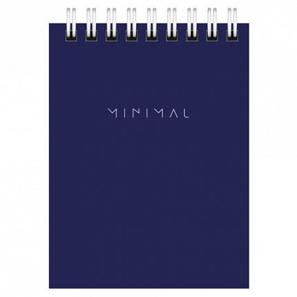 Блокнот МАЛЫЙ ФОРМАТ А7 75х105 мм, 40 л., гребень, картон, клетка, BRAUBERG "Minimal Classic", 116430