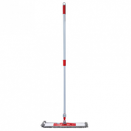 Швабра КОМПЛЕКТ черенок 75-130 см + флаундер 50 см + МОП микрофибра СИНЕЛЬ (ТИП К), PERKLIN (ПЕРКЛИН), 700983