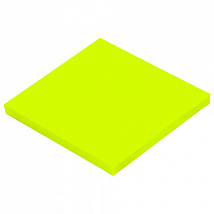 Блок самоклеящийся прозрачно-желтый (стикеры) BRAUBERG TRANSPARENT 76х76 мм, 100 листов, 115207