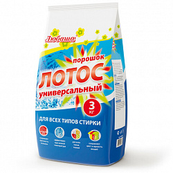 Стиральный порошок для всех типов стирки 3 кг ЛЮБАША, для всех типов тканей, 605569