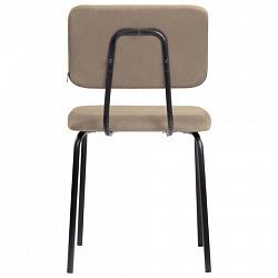 Стулья BRABIX "Dream CF-090", КОМПЛЕКТ 4 шт., черный каркас, ткань бежевая, 533251