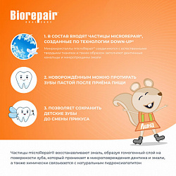 Зубная паста детская 50 мл BIOREPAIR "Персик", ИТАЛИЯ, GA1730200