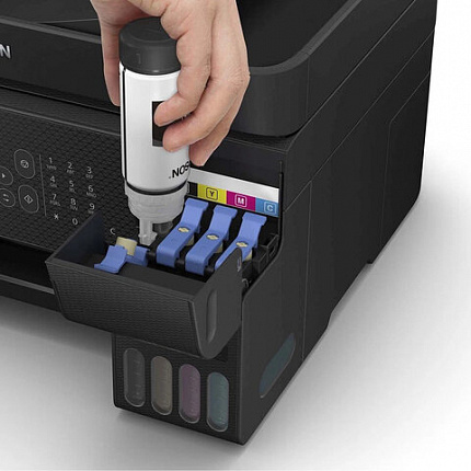 МФУ струйное EPSON L5290 "4 в 1", А4, 33 стр./мин, 5760x1440, ЖК-дисплей, АПД, Wi-Fi, с/к, СНПЧ, C11CJ65508