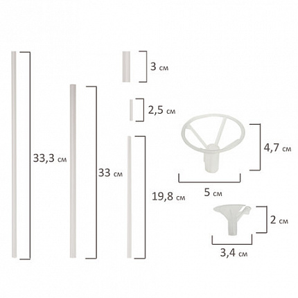 Подставка для 7 воздушных шаров, высота 70 см, пластик, BRAUBERG KIDS, 591905