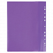 Скоросшиватель пластиковый с перфорацией BRAUBERG, А4, 140/180 мкм, фиолетовый, 226584