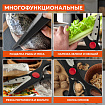Ножницы кухонные DASWERK (ДАСВЕРК), 210 мм, с орехоколом, зазубренные, 608905