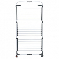 Сушилка напольная для белья раскладная, 3 уровня, 30 метров, на колесах, LAIMA HOME HIGH-RISE, 700472