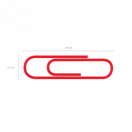 Скрепки металлические ERICH KRAUSE "Classic", 28 мм, цветные, 100 шт., в картонной коробке, 24871